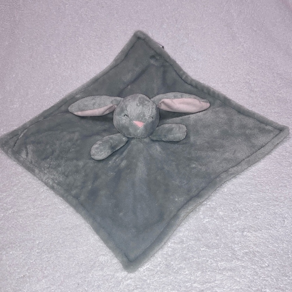 Carters Lovey Gray Bunny Rabbit 2020 Plush Toy Easter Unisex Security Blanket